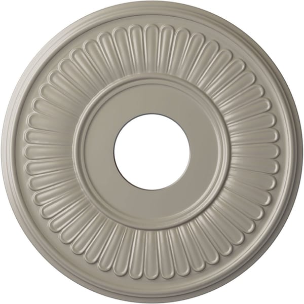 Ekena Millwork Berkshire Ceiling Medallion (Fits Canopies up to 7"), 15 3/4"OD x 3 7/8"ID x 3/4"P, Pearl White CM15BEPWS - main